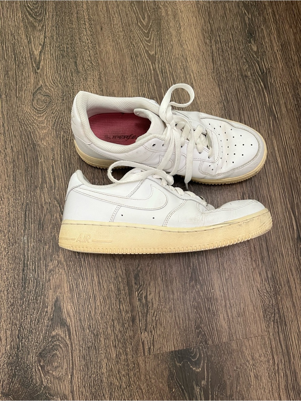Nike Air Force 1 White Leather Sneakers Women’s Size 8 | Superfeet Insoles